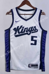 2024 Jordan Limited Version Sacramento Kings Home White #5 NBA Jersey-311