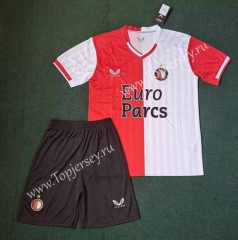 2023-2024 Feyenoord Rotterdam Home Red&White Soccer Uniform-3454