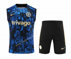 2023-2024 Chelsea Blue&Black Thailand Soccer Vest Uniform-418