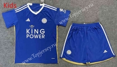 2023 -2024 Leicester City Home Blue Kids/Youth Soccer Uniform