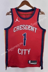2024 Jordan Limited Version New Orleans Pelicans Red #1 NBA Jersey-311