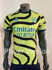 Player Version 2023-2024 Arsenal Away Fluorescent Green Thailand Soccer Jersey AAA-518
