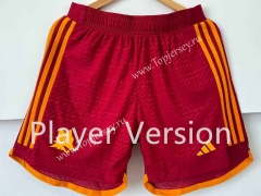 Player Version 2023-2024 Roma Home Red Thailand Soccer Shorts-6886
