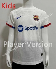 Player Version 2023-2024 Barcelona Away White Kid/Youth Soccer Jersey-SJ