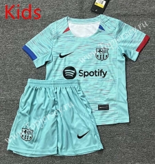 2023-2024 Barcelona 2nd Away Blue Kid/Youth Soccer Uniform-AY