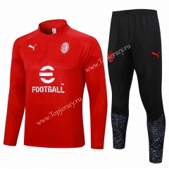 2023-2024 AC Milan Red Inkjet Thailand Soccer Tracksuit-815