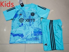 2023-2024 Special Version Inter Miami CF Blue Kids/Youth Soccer Uniform-507