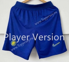 Player Version 2023-2024 Al-Nassr FC Home Blue Thailand Soccer Shorts