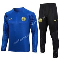 2023-2024 Inter Milan Camouflage Blue Thailand Soccer Tracksuit-815