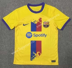 2023-2024 Barcelona Yellow Thailand Training Soccer Jersey AAA-2786