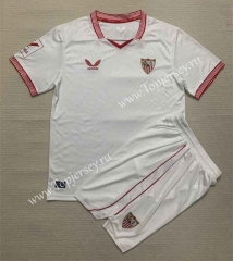 2023-2024 Sevilla Home White Soccer Uniform -AY