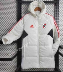 2023-2024 CA River Plate White Cotton Coat With Hat-GDP