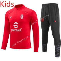 2023-2024 AC Milan Red Kids/Youth Soccer Tracksuit -GDP