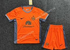 2023-2024 Inter Milan 2nd Away Orange Soccer Uniform-GB