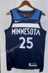2023 Minnesota Timberwolves Away Navy Blue #25 NBA Jersey-311