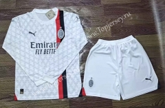 2023-2024 AC Milan Away White LS Soccer Uniform-709