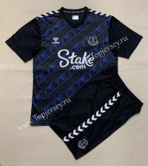 2023-2024 Everton Goalkeeper Black Soccer Uniform-AY
