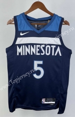 2023 Minnesota Timberwolves Away Navy Blue #5 NBA Jersey-311