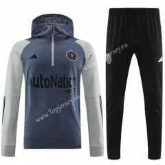 2023-2024 Inter Miami CF Gray Thailand Soccer Tracksuit With Hat-4627
