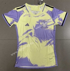 2023-2024 Special Version Tigres UANL Yellow&Purple Women Thailand Soccer Jersey AAA-GB