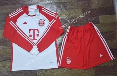 2023-2024 Bayern München Home White LS Soccer Uniform-709