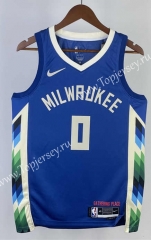 2023 City Edition Milwaukee Bucks Blue #0 NBA Jersey-311