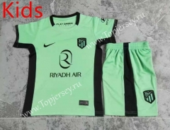 2023-2024 Atletico Madrid Green Youth/Kids Soccer Uniform-709