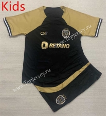 2023-2024 Sporting Clube de Portugal 2nd Away Black Kid/Youth Soccer Uniform-AY