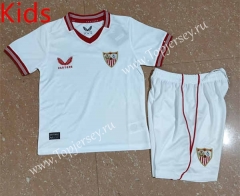 2023-2024 Sevilla Home White Youth/Kids Soccer Uniform-507