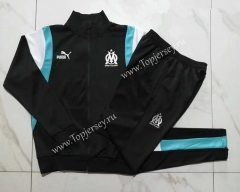 2023-2024 Olympique Marseille Black Thailand Soccer Jacket Uniform-815