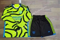2023-2024 Arsenal Away Fluorescent Green LS Soccer Uniform-709