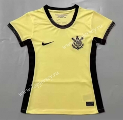 2023-2024 Corinthians 2nd Away Yellow Thailand Women Soccer Jersey AAA-908