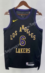 2024 City Edition Los Angeles Lakers Black #6 NBA Jersey-311