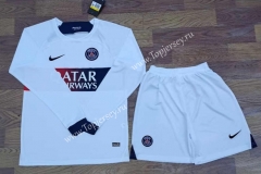 2023-2024 Paris SG Away White LS Soccer Uniform-709