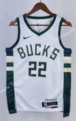 2023 Milwaukee Bucks Home White #22 NBA Jersey-311