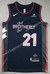 2024 City Edition Philadelphia 76ers Black #21 NBA Jersey-1380