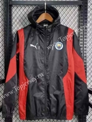 2023-2024 Manchester City Black Trench Coats With Hat