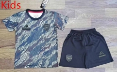 2023-2024 Arsenal Gray&Black Kids/Youth Soccer Uniform-709
