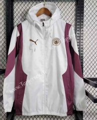 2023-2024 Manchester City White Trench Coats With Hat