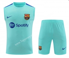 2023-2024 Barcelona Light Blue Thailand Soccer Vest Uniform-418