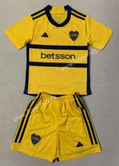 2023-2024 Boca Juniors Away Yellow Soccer Uniform-AY