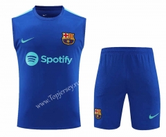 2023-2024 Barcelona Dark Blue Thailand Soccer Vest Uniform-418