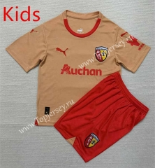 2023-2024 RC Lens 3rd Away Earth-Yellow Kids/Youth Soccer Uniform-AY
