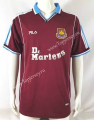 Retro Version 99-01 West Ham United Home Red Thailand Soccer Jersey AAA-503
