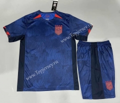 ( Without Brand Logo ) 2023-2024 USA Away Royal Blue Soccer Unifrom-9031