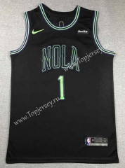 2024 City Edition New Orleans Pelicans Black #1 NBA Jersey-1380