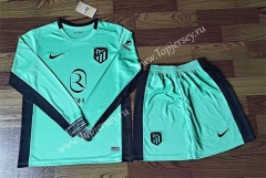 2023-2024 Atletico Madrid Light Green LS Soccer Uniform-709