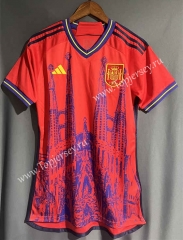 2023-2024 City Edition Spain Red Thailand Soccer Jersey AAA-9171