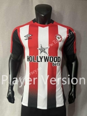 Player Version 2023-2024 Brentford Home Red&White Thailand Soccer Jersey AAA-4691