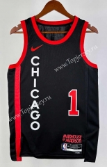 2024 City Edition Chicago Bulls Black #1 NBA Jersey-311